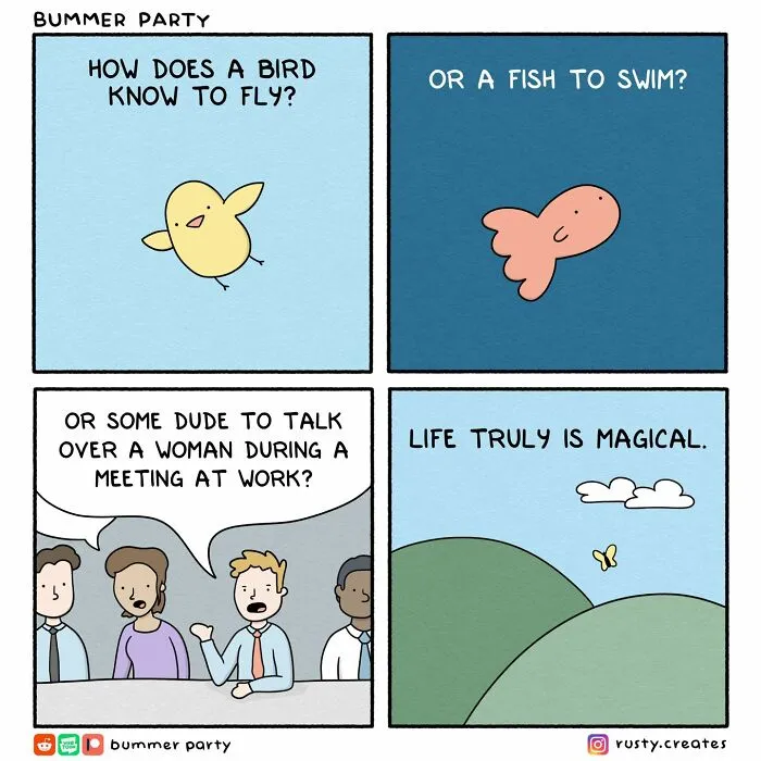 "I Just Want People To Laugh": 28 New Bummer Party Comics Packed With Surprising Twists