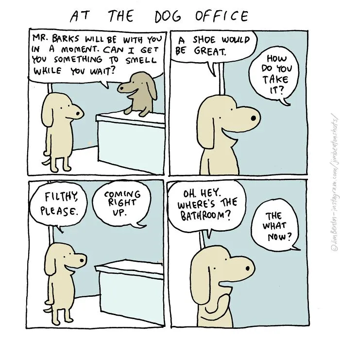 Artist Creates 28 Funny Comics Imagining Dogs In Everyday Situations
