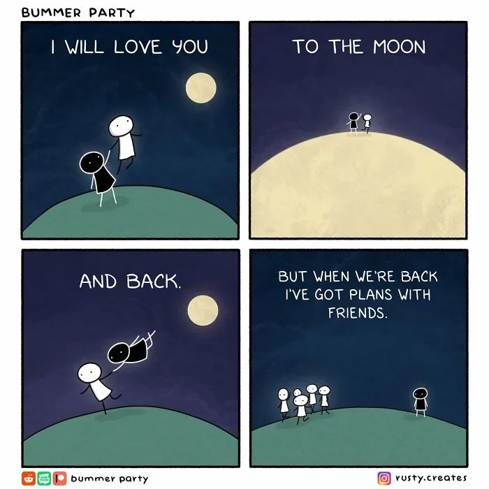 "I Just Want People To Laugh": 28 New Bummer Party Comics Packed With Surprising Twists