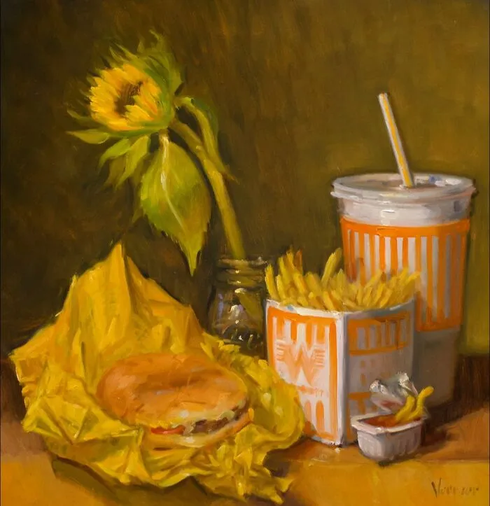 45 Classical Still Lifes With A Modern Twist Featuring Burgers and Fries (New Pics)