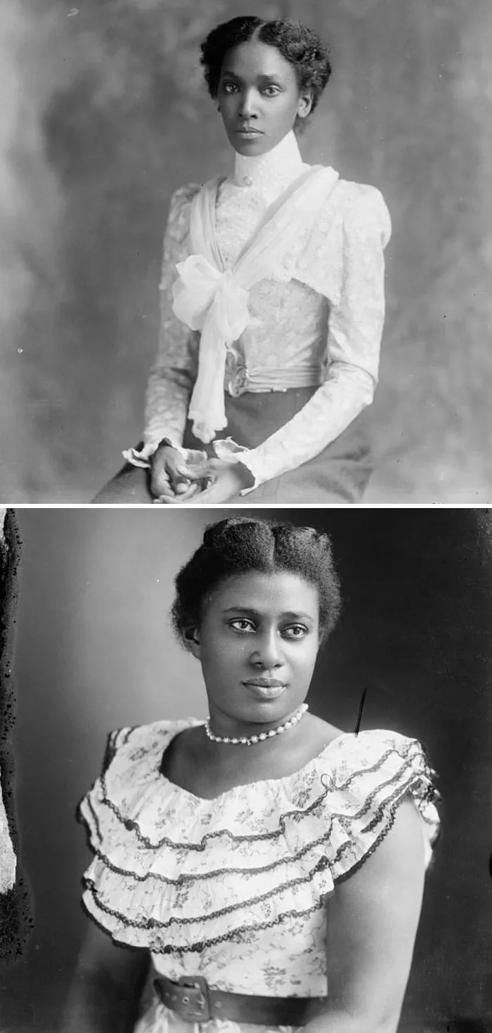 African American Ladies Pose For Their Solo Shots, Circa 1890s