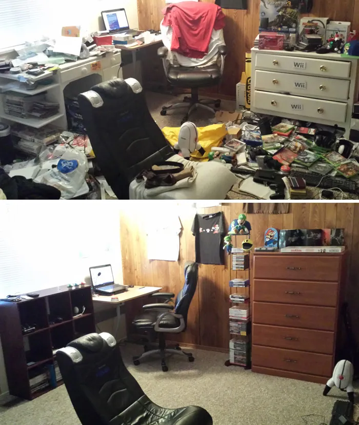 Here's A Before-And-After Of My Cleaned Bedroom