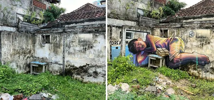 20 Boring Building Walls Transformed Into Works Of Art By This Street Artist (New Pics)