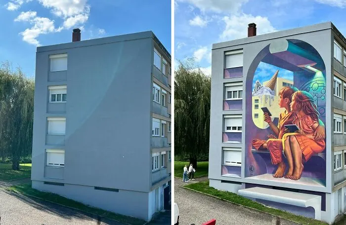 20 Boring Building Walls Transformed Into Works Of Art By This Street Artist (New Pics)