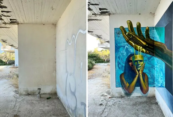 20 Boring Building Walls Transformed Into Works Of Art By This Street Artist (New Pics)