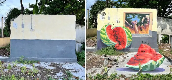 20 Boring Building Walls Transformed Into Works Of Art By This Street Artist (New Pics)