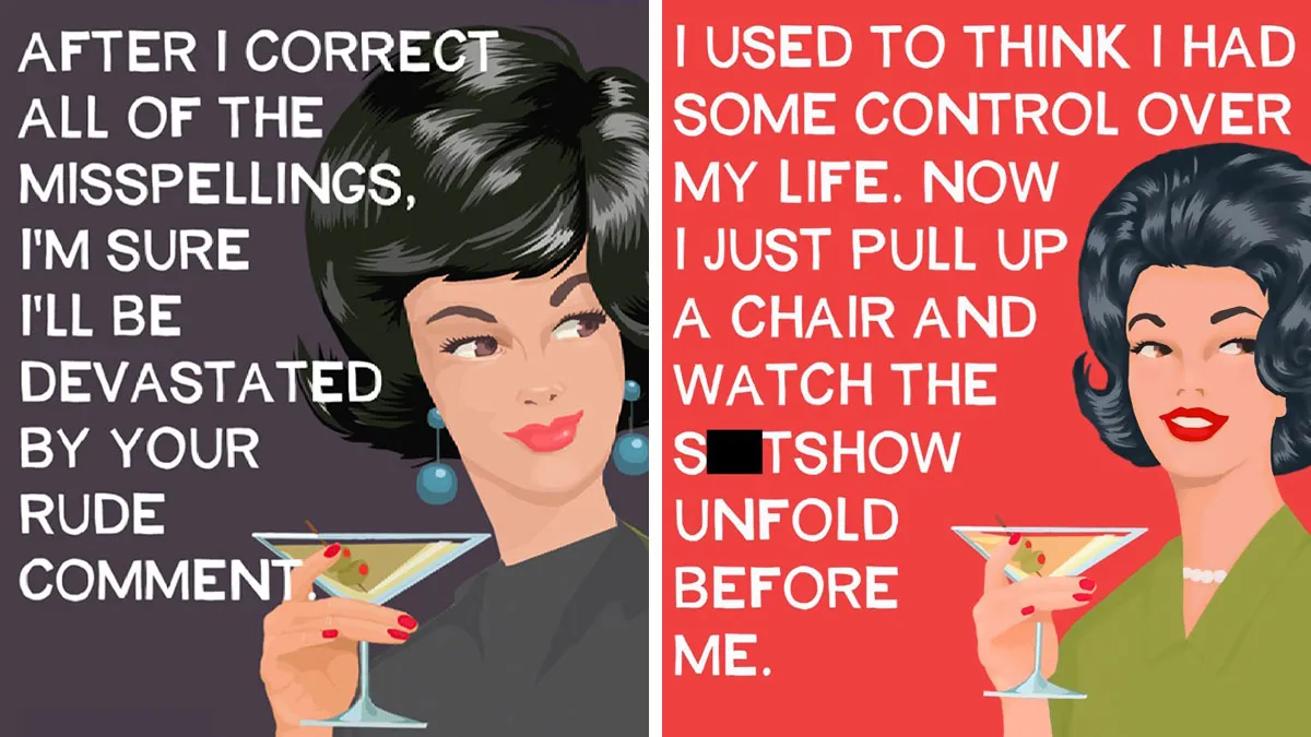 15 Divertidas ilustraciones al estilo vintage con humor negro y una pizca de sarcasmo