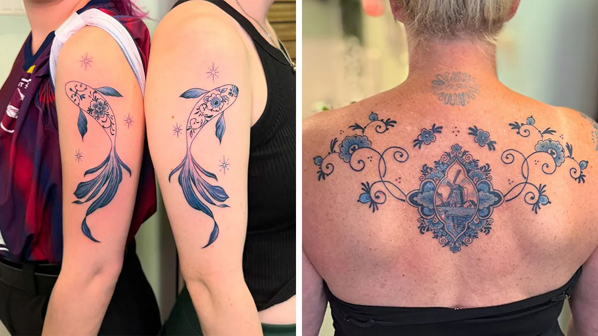 Inspired By The Old Dutch Tradition, I Started Bringing Delft Blue To Tattoos (28 Pics)
