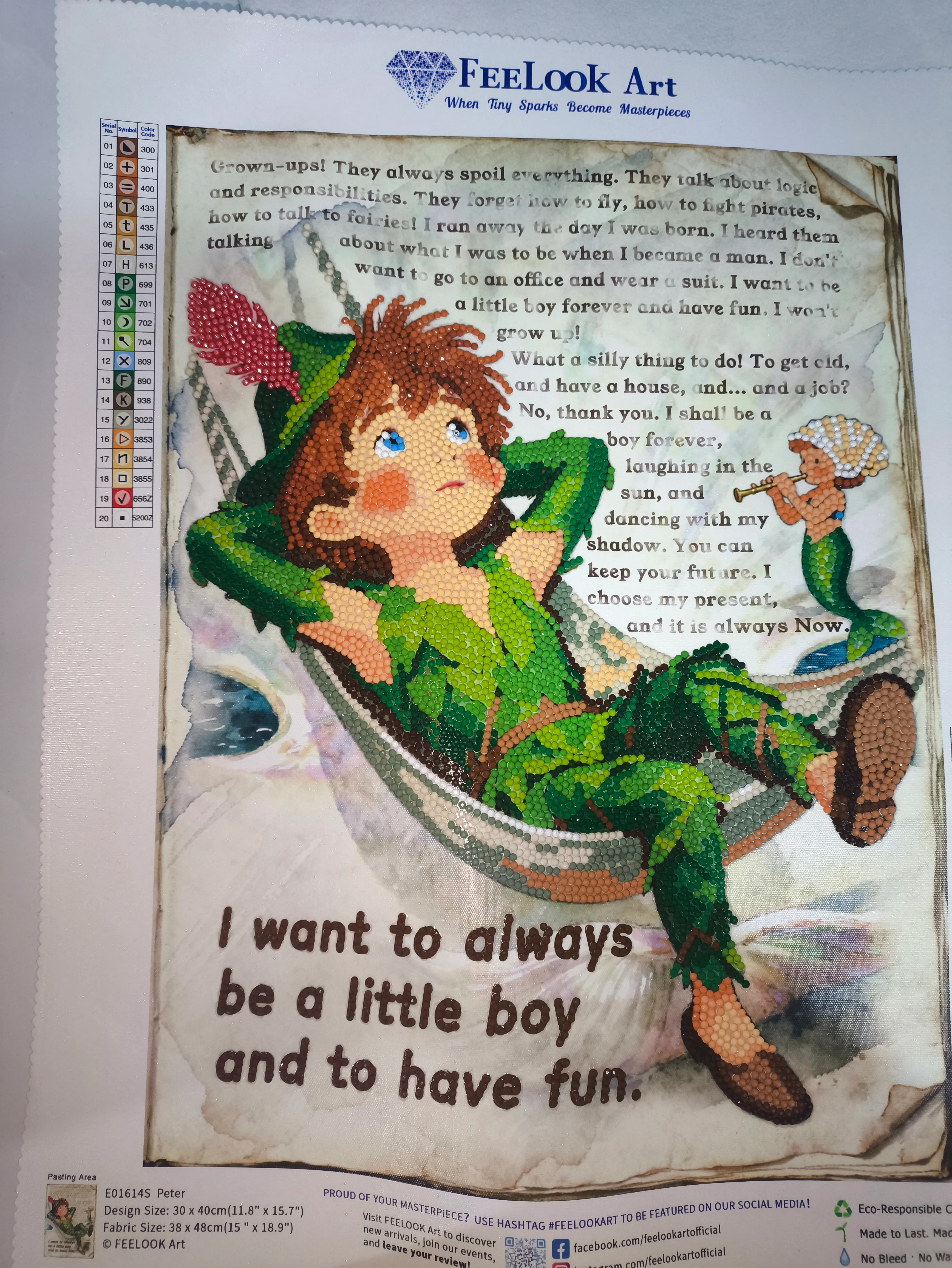 I Saw Someone Share Literary Diamond Paintings, So I Started Small With Peter Pan 🧚‍♂️
