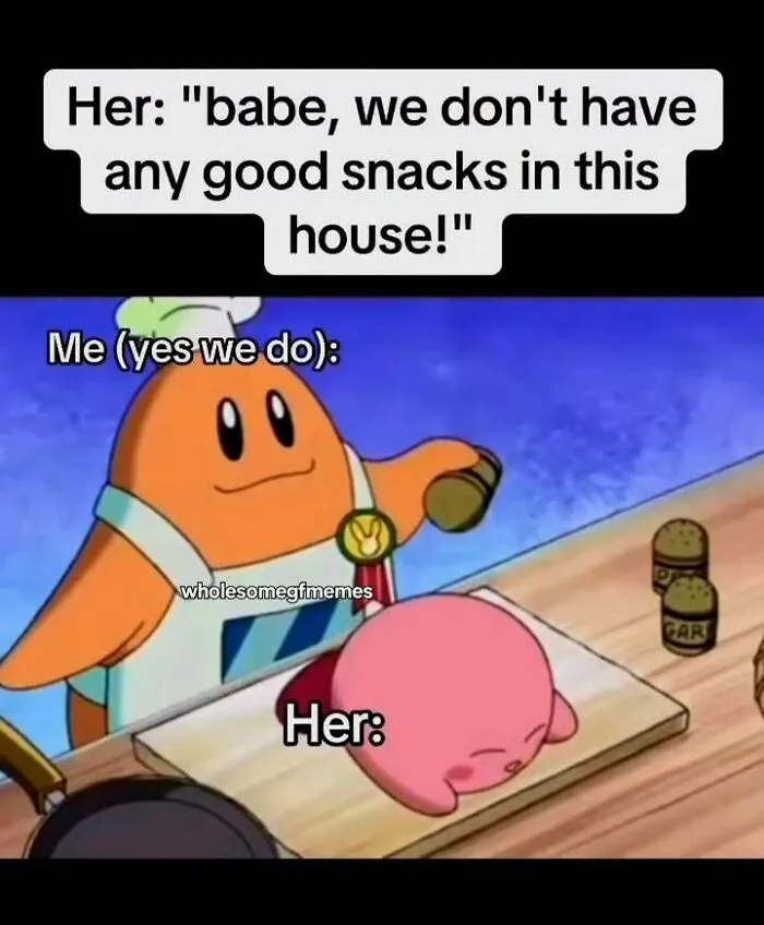 Cartoon meme showing a loving moment as part of loving memes to send to your girlfriend to feel appreciated.
