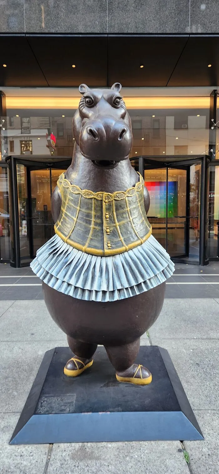 Hello I Wanted To Introduce Myself N Say Hello To Yall. This Was Taken In NYC I Thought A Hippo In A Tutu Was Cute N Funny
