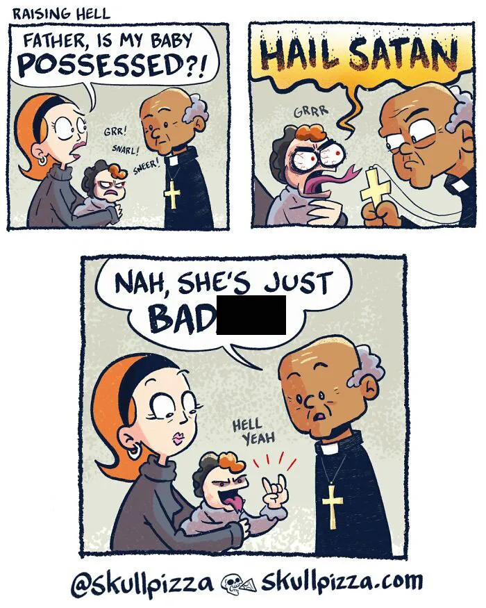 “Skull Pizza” Comics That Turn Nightmares Into One Liners (28 New Pics)