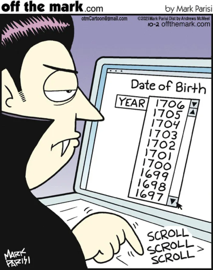 Mark Parisi Is Back With 43 New "Off The Mark" Cartoons Full Of Everyday Humor