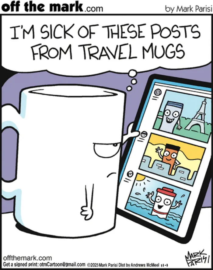 Mark Parisi Is Back With 43 New "Off The Mark" Cartoons Full Of Everyday Humor