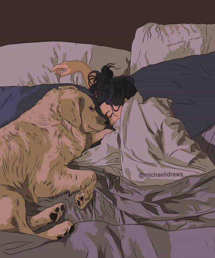 This Artist Transforms Simple Photos Into Stunning Portraits Of Pets And Their Humans (47 Pics)