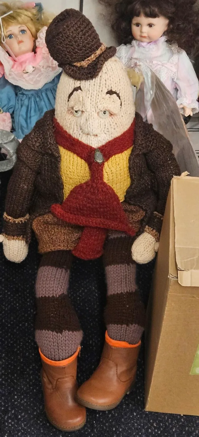 Someone Obviously Put A Lot Of Work Into This "Humpty Dumpty" But The Eyes Are Spooky.  It Remains For Sale At A Local Pet Save Second Hand Shop