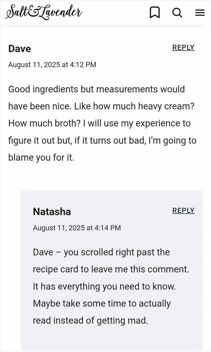 Didn't Read The Recipe And If It Turns Out Bad, I'm Blaming You For It!