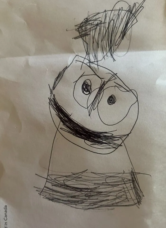 4 -Year-Old Did A Portrait Of Me. I Think She Nailed It Personally