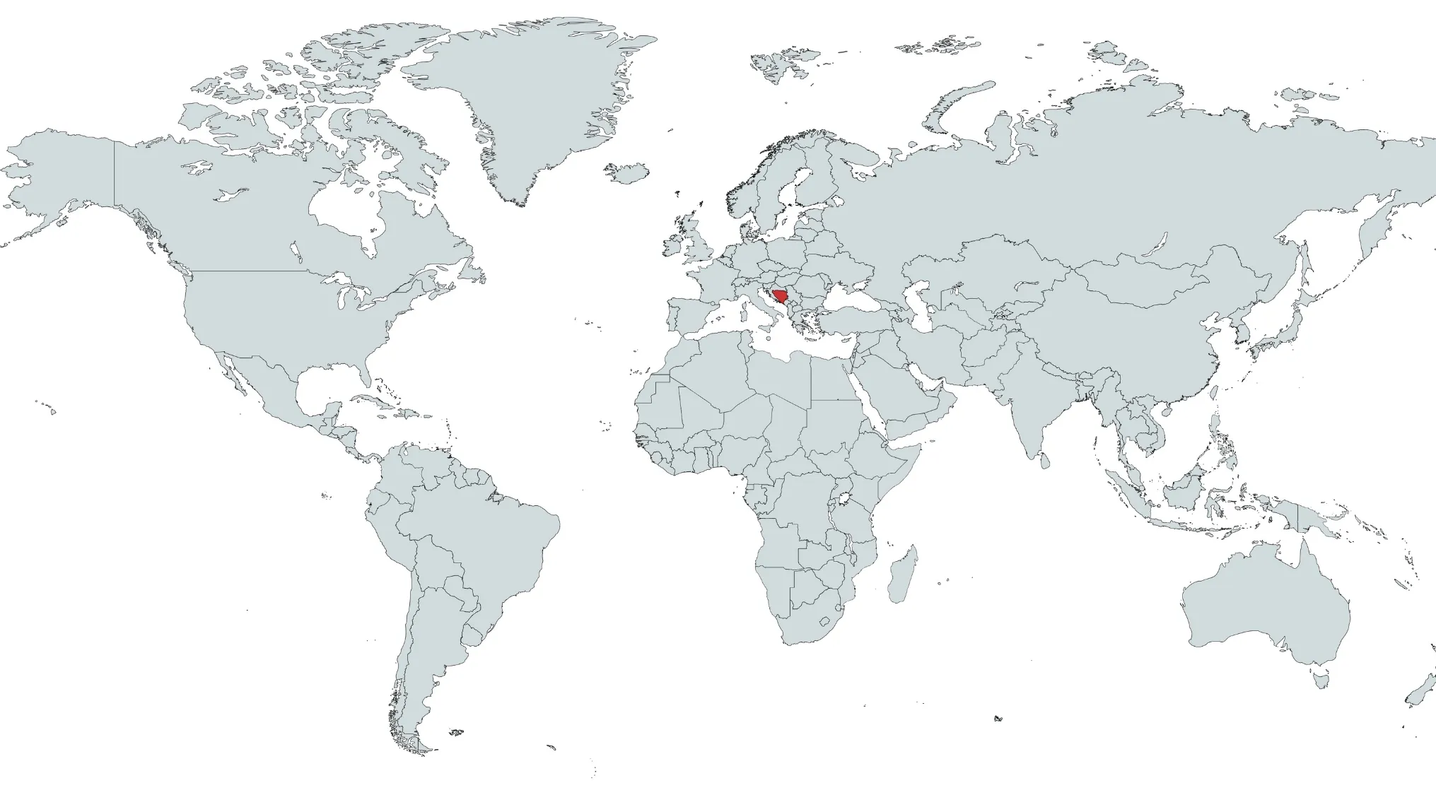 Map highlighting the country in Europe in red, asking which country is highlighted on the map.