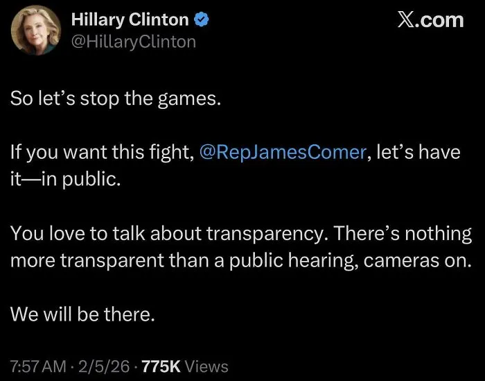 Secretary Clinton Is Asking For A Public Hearing