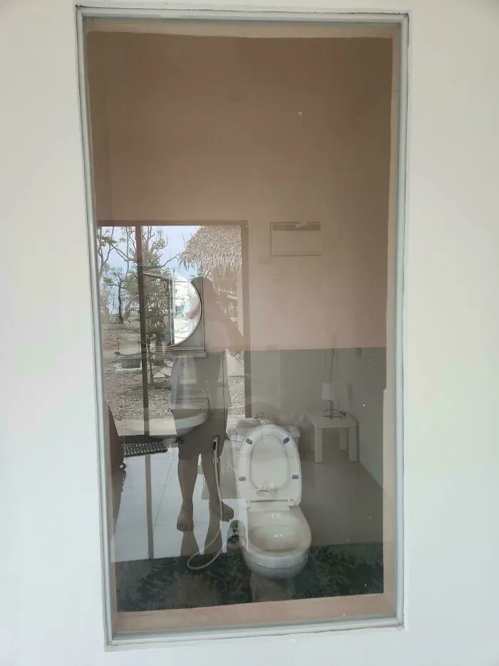 Este baño en el resort de mis parientes