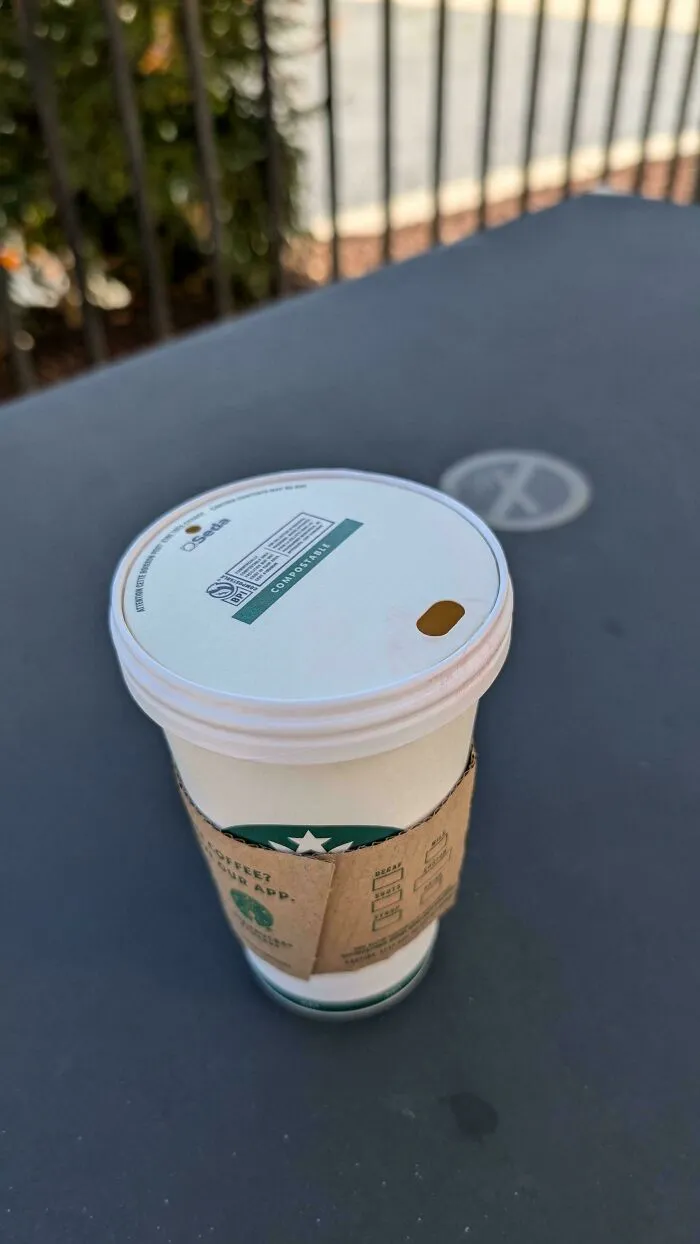 New Lids At Starbucks. The Barista Said "They're Not Easy To Drink Out Of. "