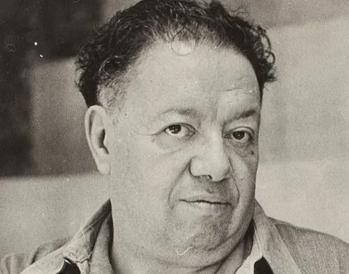 Portrait of Mexican muralist Diego Rivera known for painting large-scale political murals across Mexico and the United States.