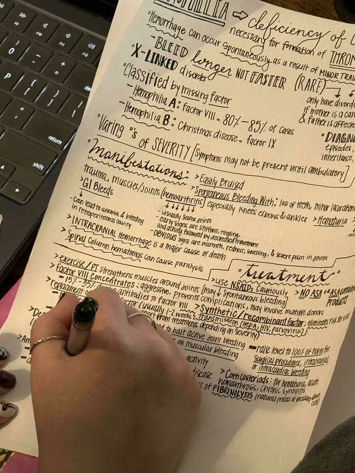My Wife’s Notes For School