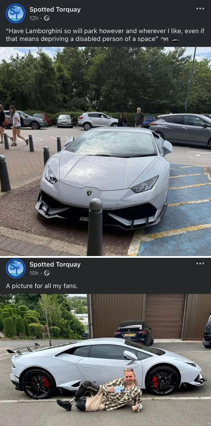 Lamborghini Owner Responds To An Anonymous Complaint About Their Parking
