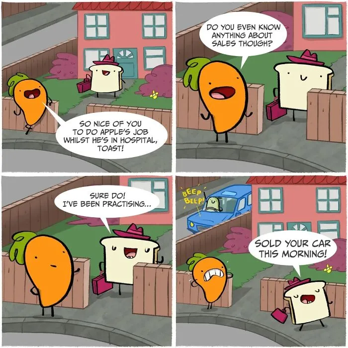 This Artist’s “Carrot And Toast” Comics Turn Random Moments Into Comedy Gold (48 Pics)