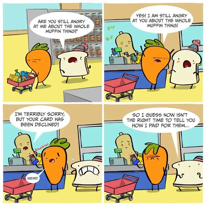 This Artist’s “Carrot And Toast” Comics Turn Random Moments Into Comedy Gold (48 Pics)