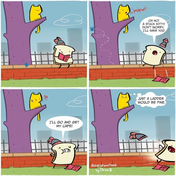 This Artist’s “Carrot And Toast” Comics Turn Random Moments Into Comedy Gold (48 Pics)