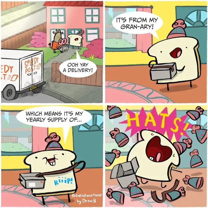 This Artist’s “Carrot And Toast” Comics Turn Random Moments Into Comedy Gold (48 Pics)
