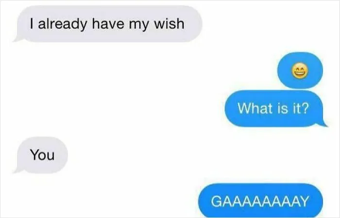 Funny text message exchange showing playful and hilarious conversation in a screenshot for humor and laughs online.