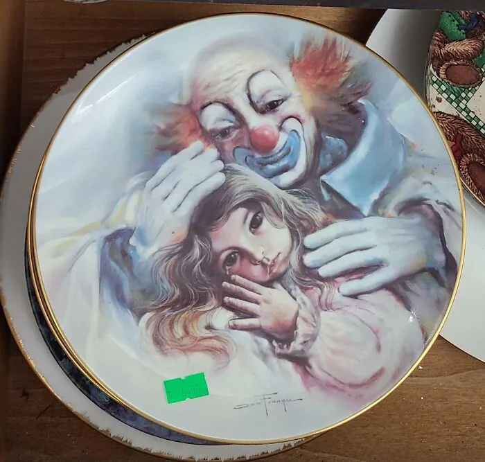 Found At A Thrift Store Today. Was Told You All Would Enjoy This Creepy Plate