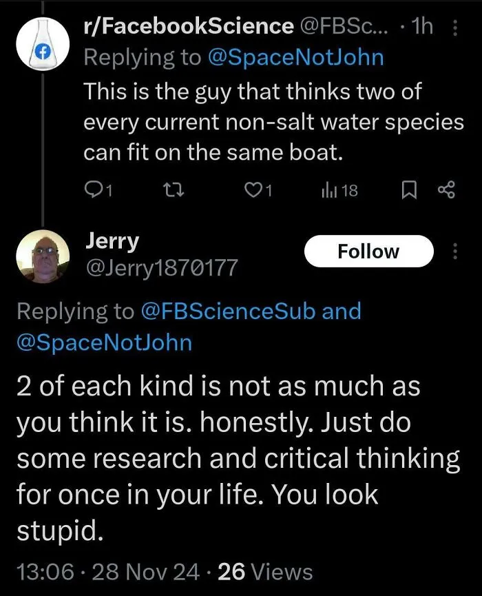 Screenshot of a social media reply showing a dumb comment, part of 54 people so dumb posts collection.