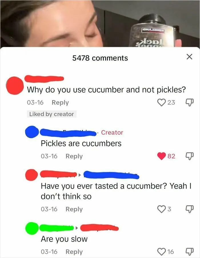 This Interaction On A TikTok About Making Pickles