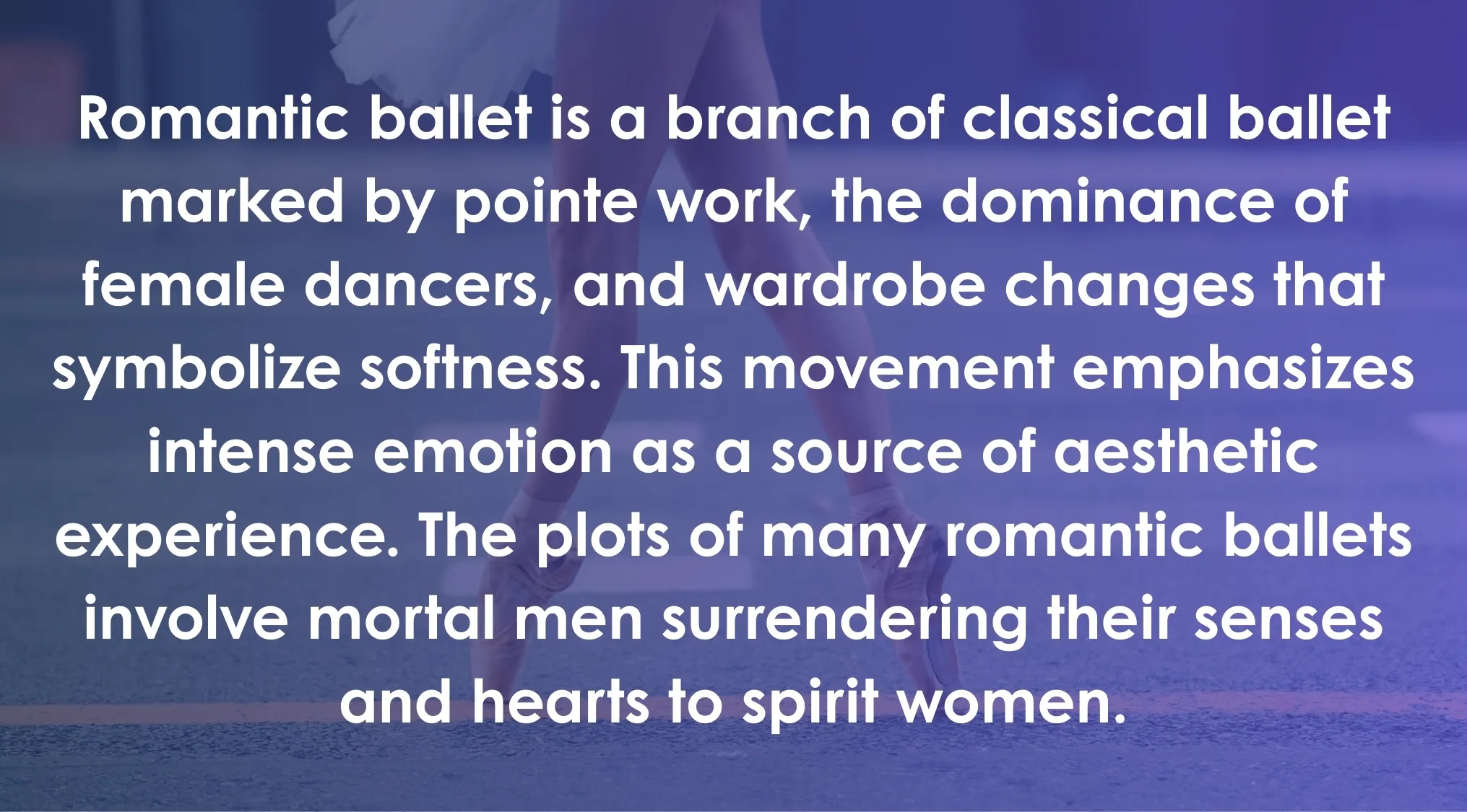 Ballet dancer on pointe in soft lighting, illustrating key concepts from the ACT Exam about ballet movement and emotion.