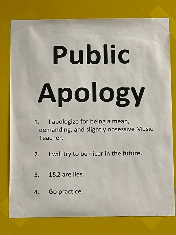 Sign On My Music Teachers Door