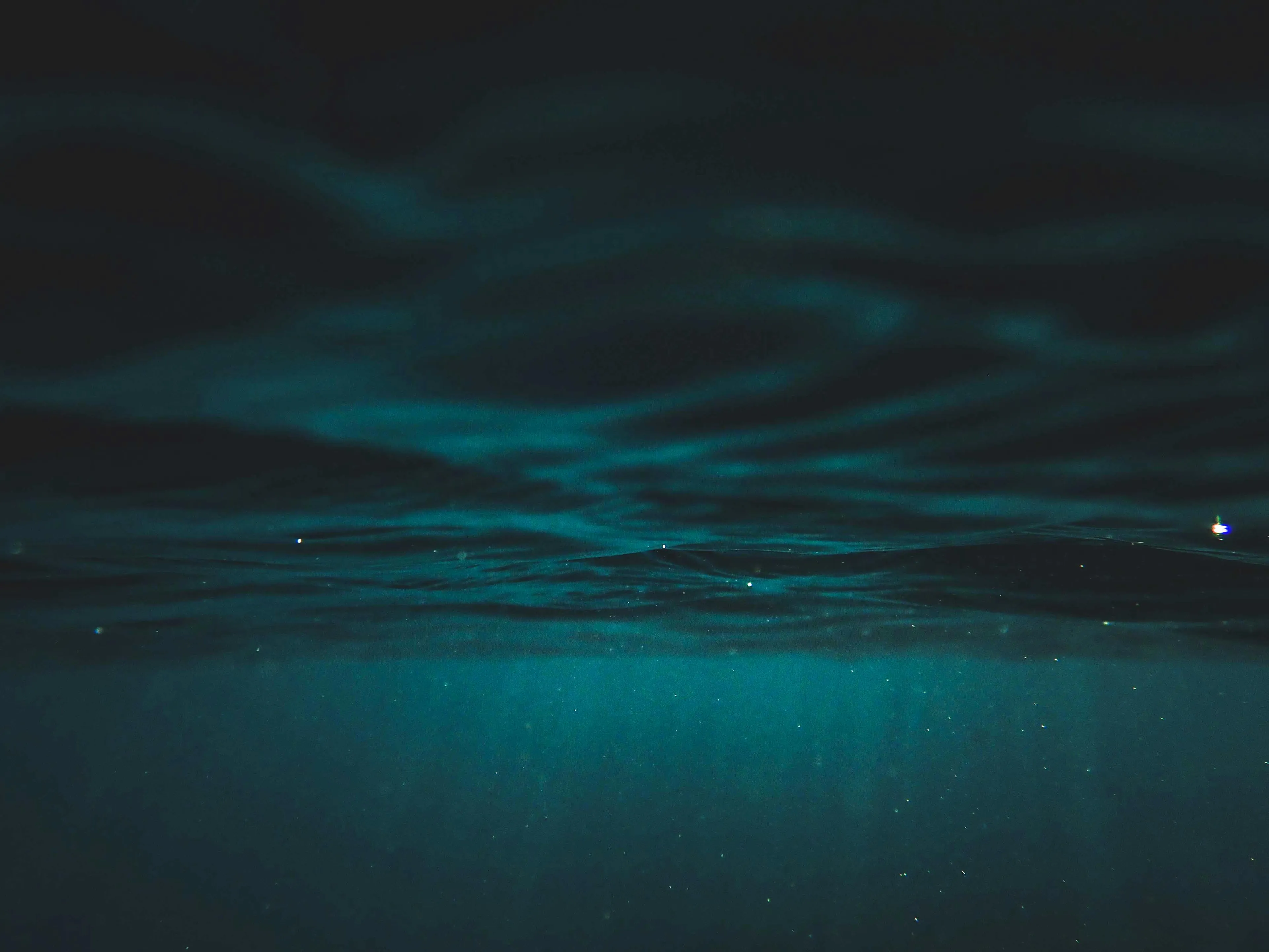 Underwater view showing dark deep water, illustrating the fear of deep water concept for Who Wants To Be A Millionaire question.