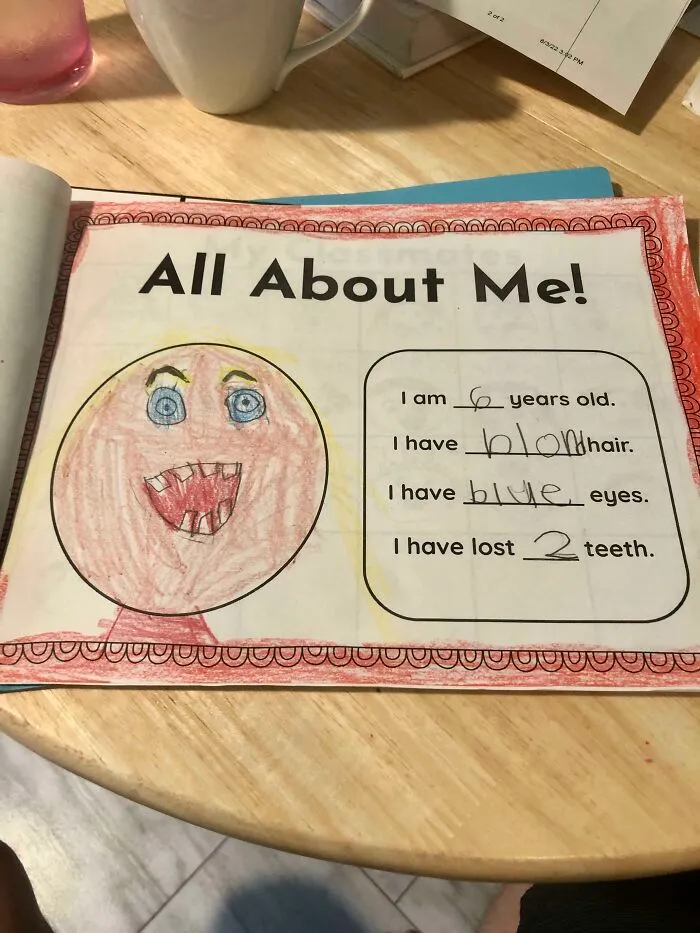 My Daughter’s Terrifying Self-Portrait In Kindergarten