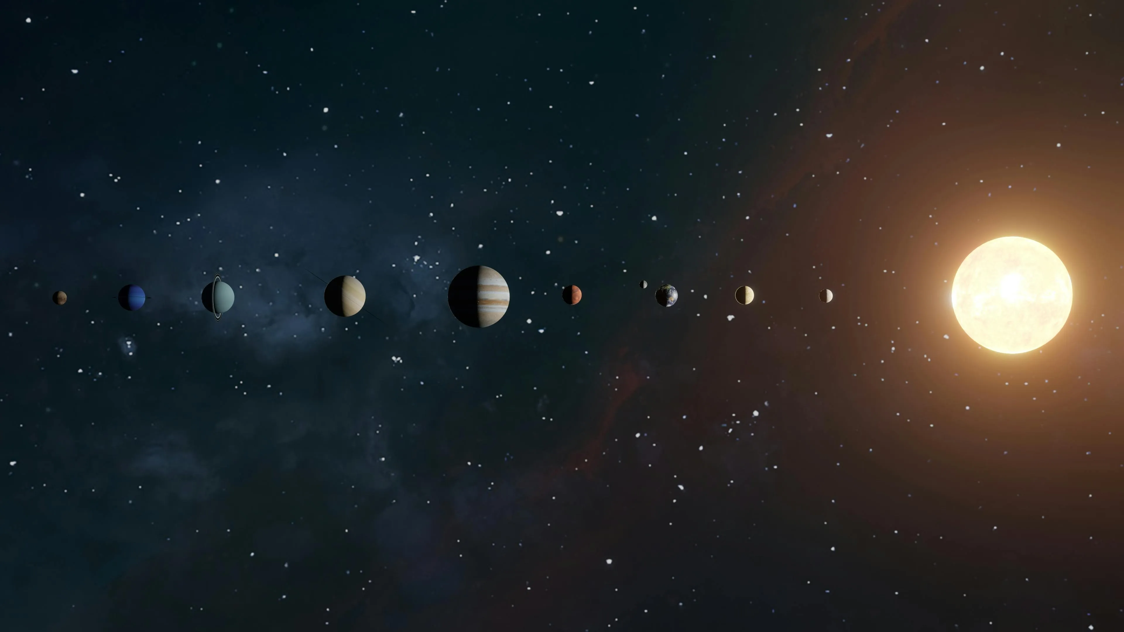 Solar system planets aligned from the sun, illustrating the $750,000 question on Morning Star planet in Who Wants To Be A Millionaire
