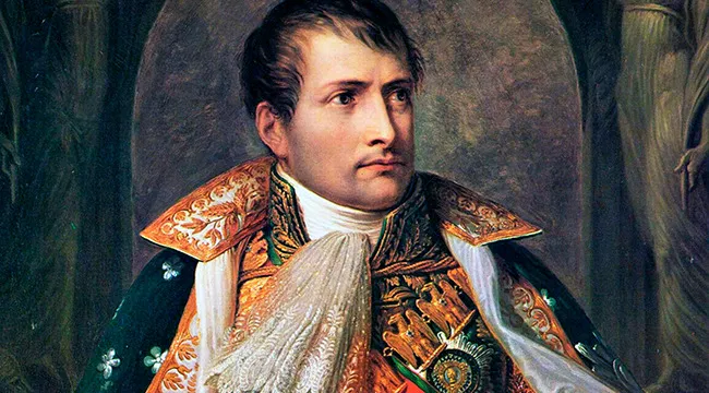 Portrait of Napoleon Bonaparte in military uniform, related to the $825,000 question about the battle ending his rule.