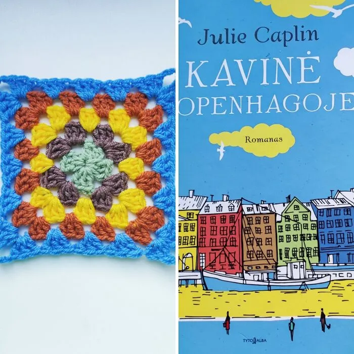 I Turned 96 Book Covers Into A Cozy Granny Square Blanket