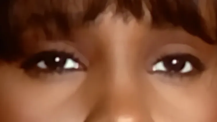 Close-up of celebrity eyes showing detailed eye features for celebrity eyes match and name guessing game.