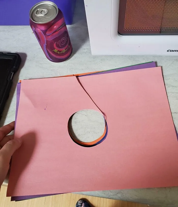 How My Coworker Cuts Construction Paper. She Put These Back In The Stack Of New Construction Paper Too