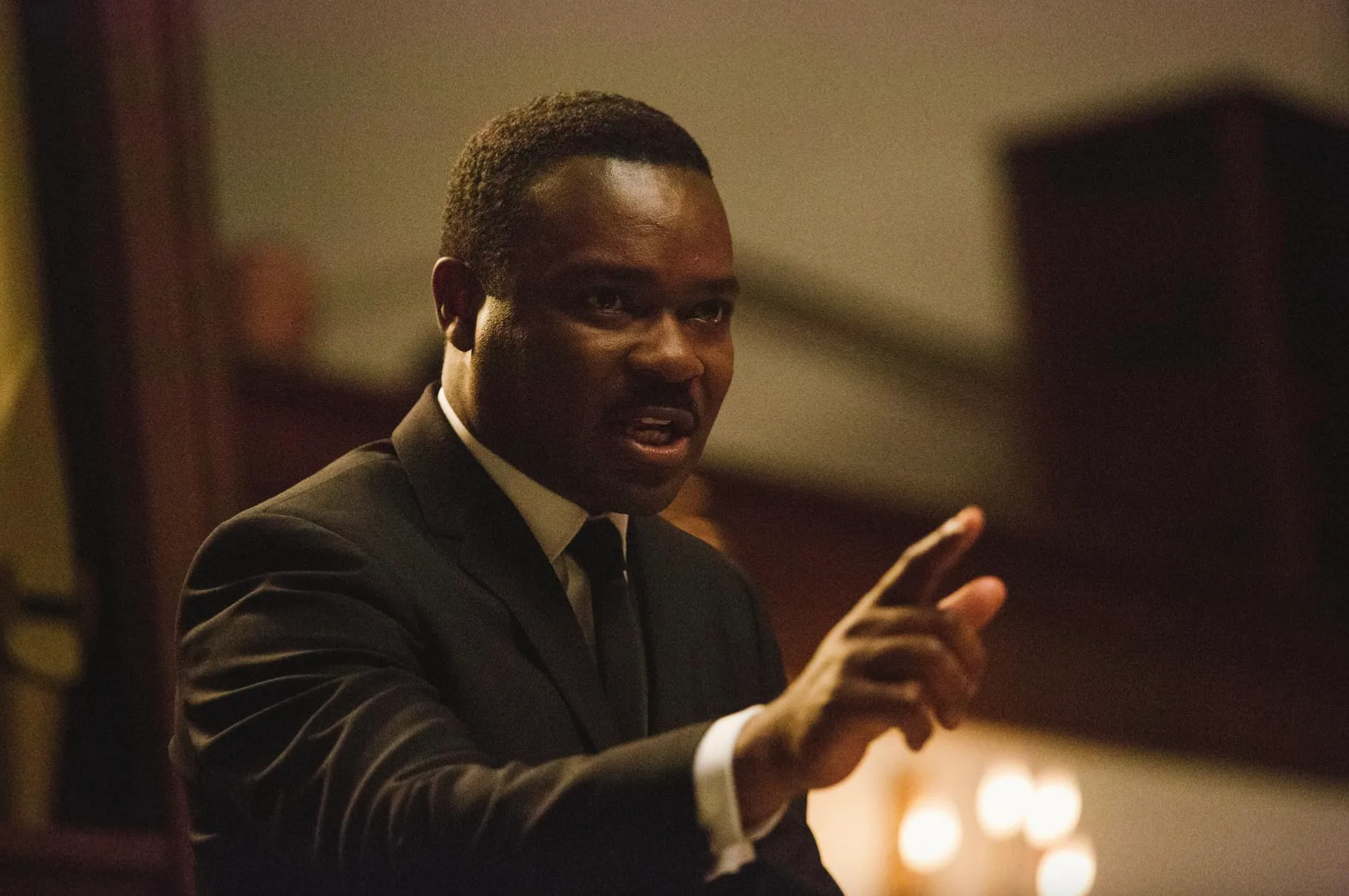 David Oyelowo portraying Martin Luther King Jr. in Selma historical drama film scene.