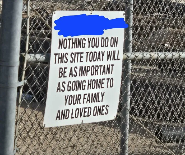 Sign At A Gas Plant