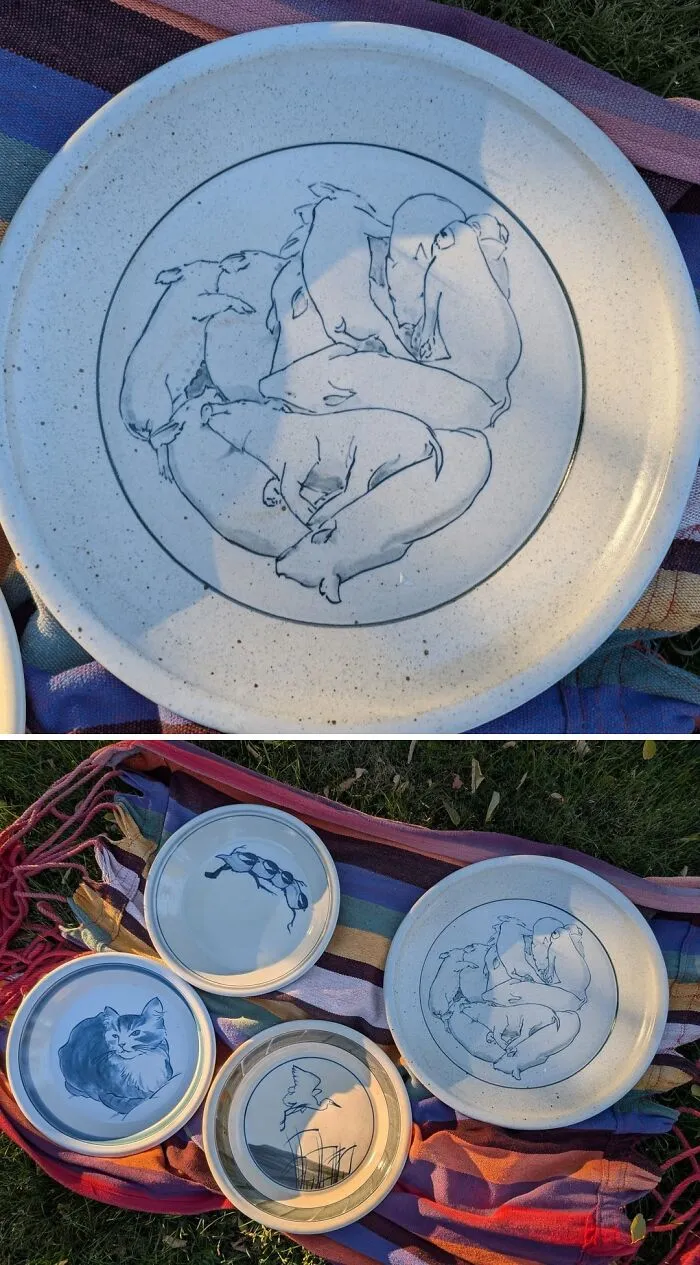 At $35, It's The Most I've Ever Spent On A Piece Of Pottery, But I Had To! And Look At It's Mates I Already Had At Home! All Signed "Ward"