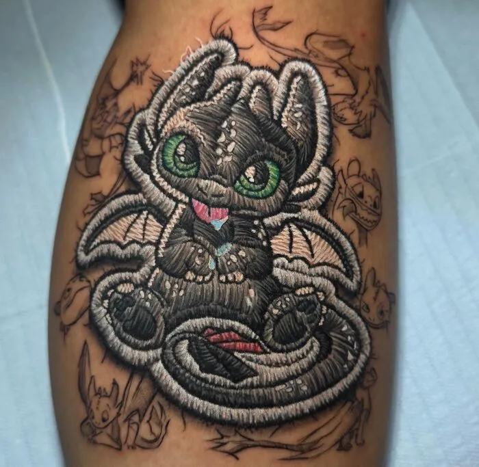 Brazilian Artist Creates Tattoos That Look Like Raised Embroidery You Can Feel (49 New Pics)